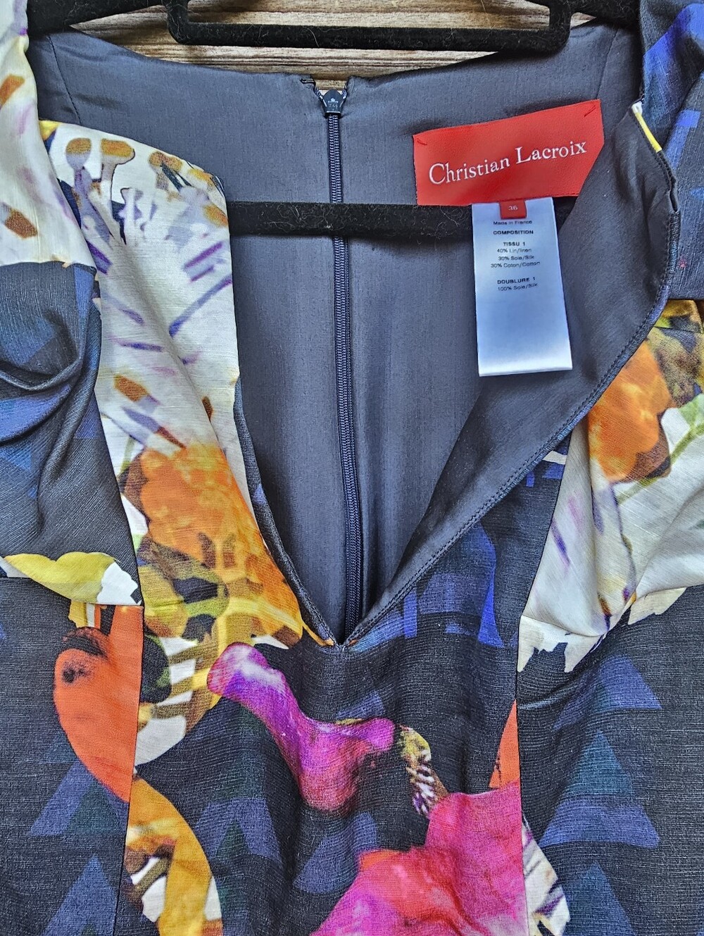 Christian Lacroix Paris Floral Sheath Dress Size 36 (US 4) - Picture 4 of 9